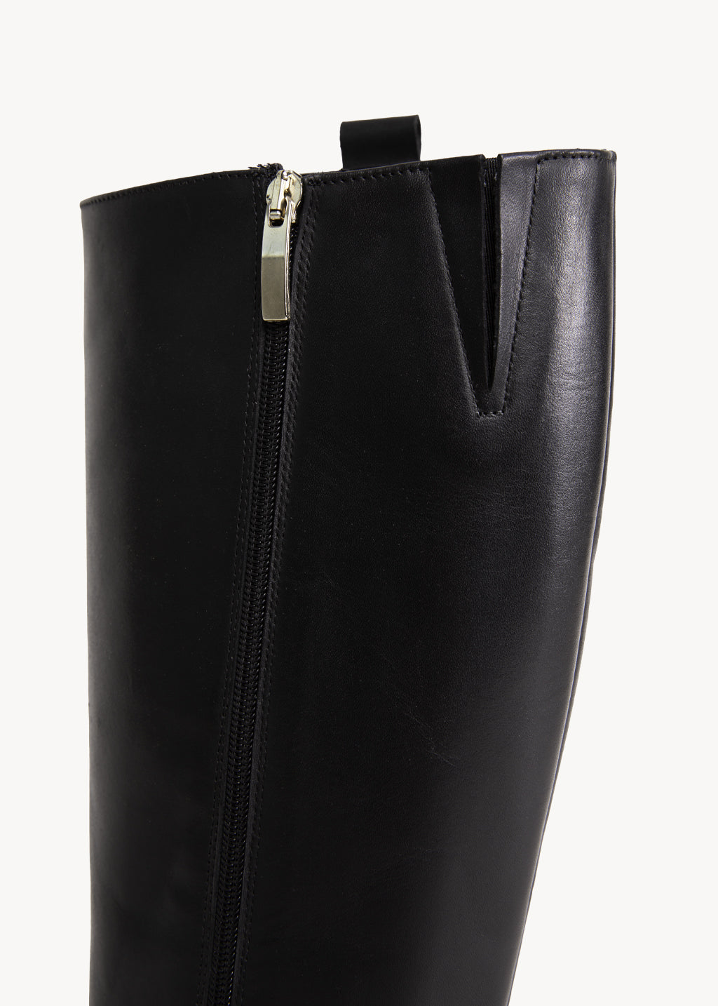 SHASA - STIVALE CAVALLERIZZO NERO IN PELLE 