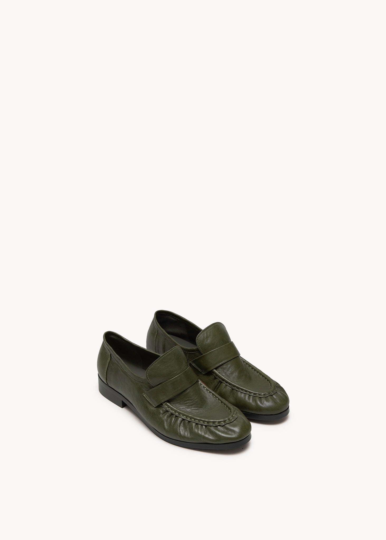 ANGELICA - MOCASSINI IN PELLE STAMPA COCCO EDEN GREEN
