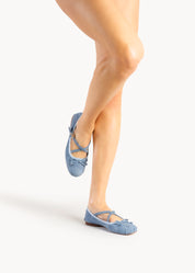 RAGIA 2.0 - BALLERINA IN VELOUR INDACO