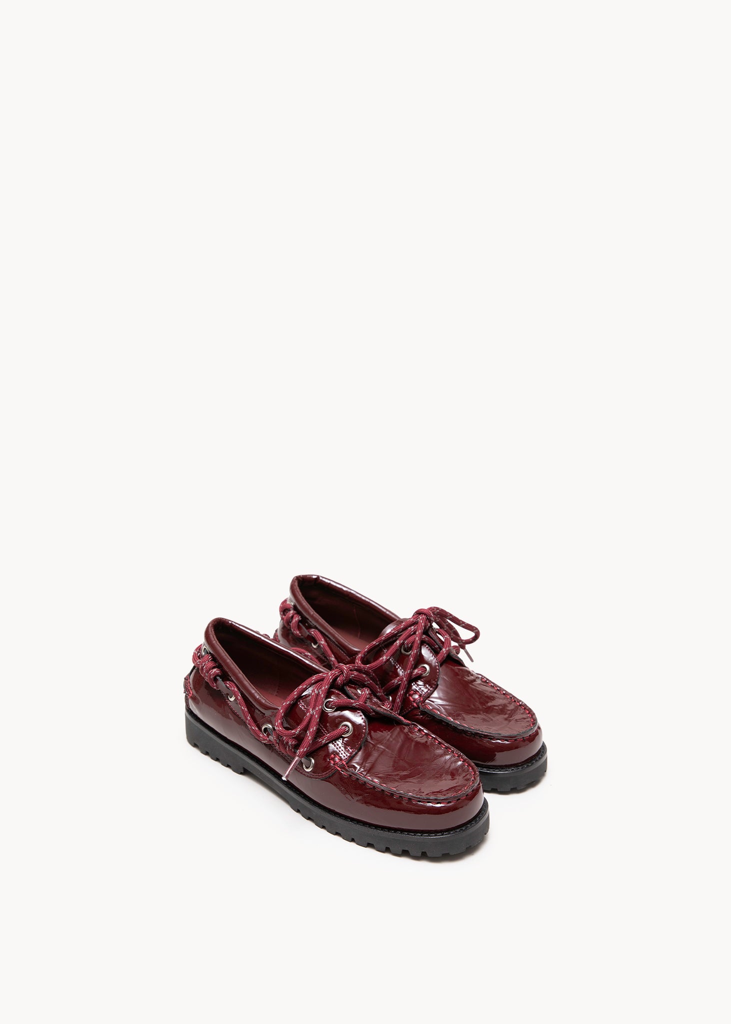 ASHLEY - MOCASSINI IN PELLE NAPLAK ROSSO MERLOT