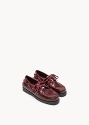 ASHLEY - MOCASSINI IN PELLE NAPLAK ROSSO MERLOT