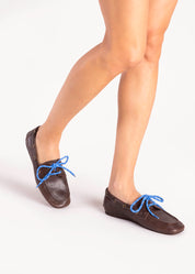 AMANDA - MOCASSINI STILE NAUTICO IN PELLE CACAO