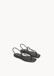TARA  - BLACK INK LEATHER SANDAL
