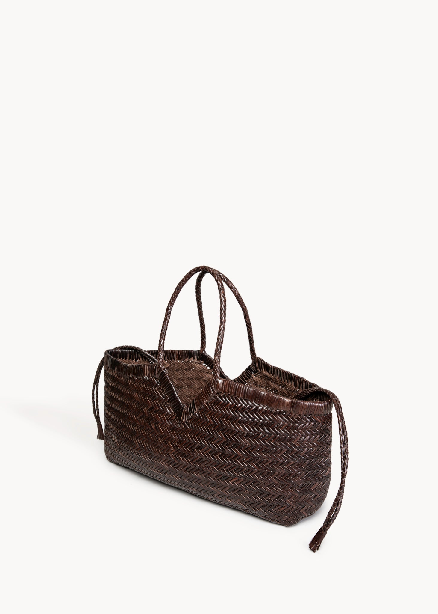 TINSLEY  - FONDANT BIG WOVEN LEATHER BAG