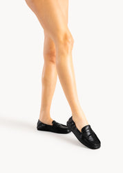 TEAGAN - MOCASSINO ARRICCIATO NERO INCHIOSTRO