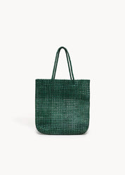LIMITED 003  - EMERALD WOVEN LEATHER BAG