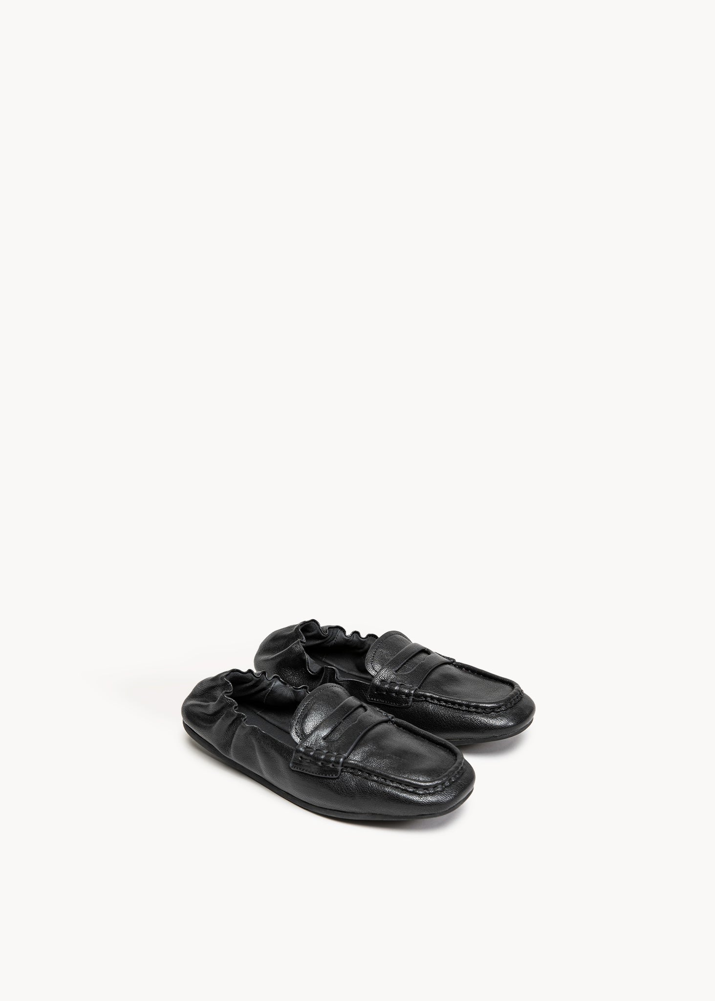 TEAGAN - MOCASSINO ARRICCIATO NERO INCHIOSTRO