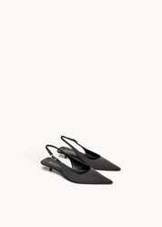 TANISHA - TECH SATIN BLACK SLINGBACK