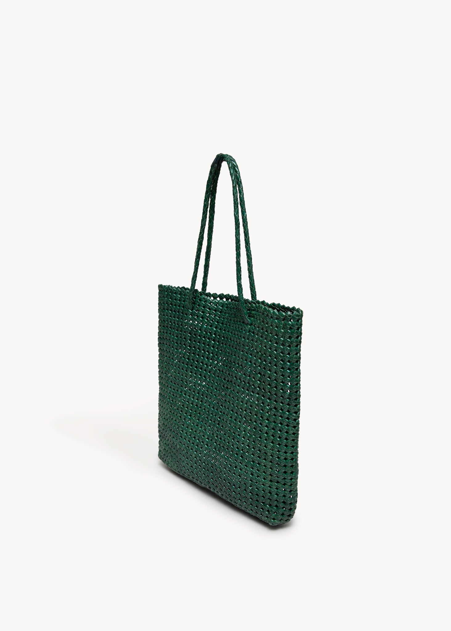 LIMITED 003  - EMERALD WOVEN LEATHER BAG