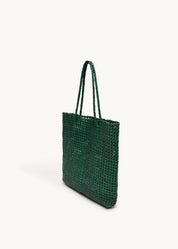 LIMITED 003  - EMERALD WOVEN LEATHER BAG