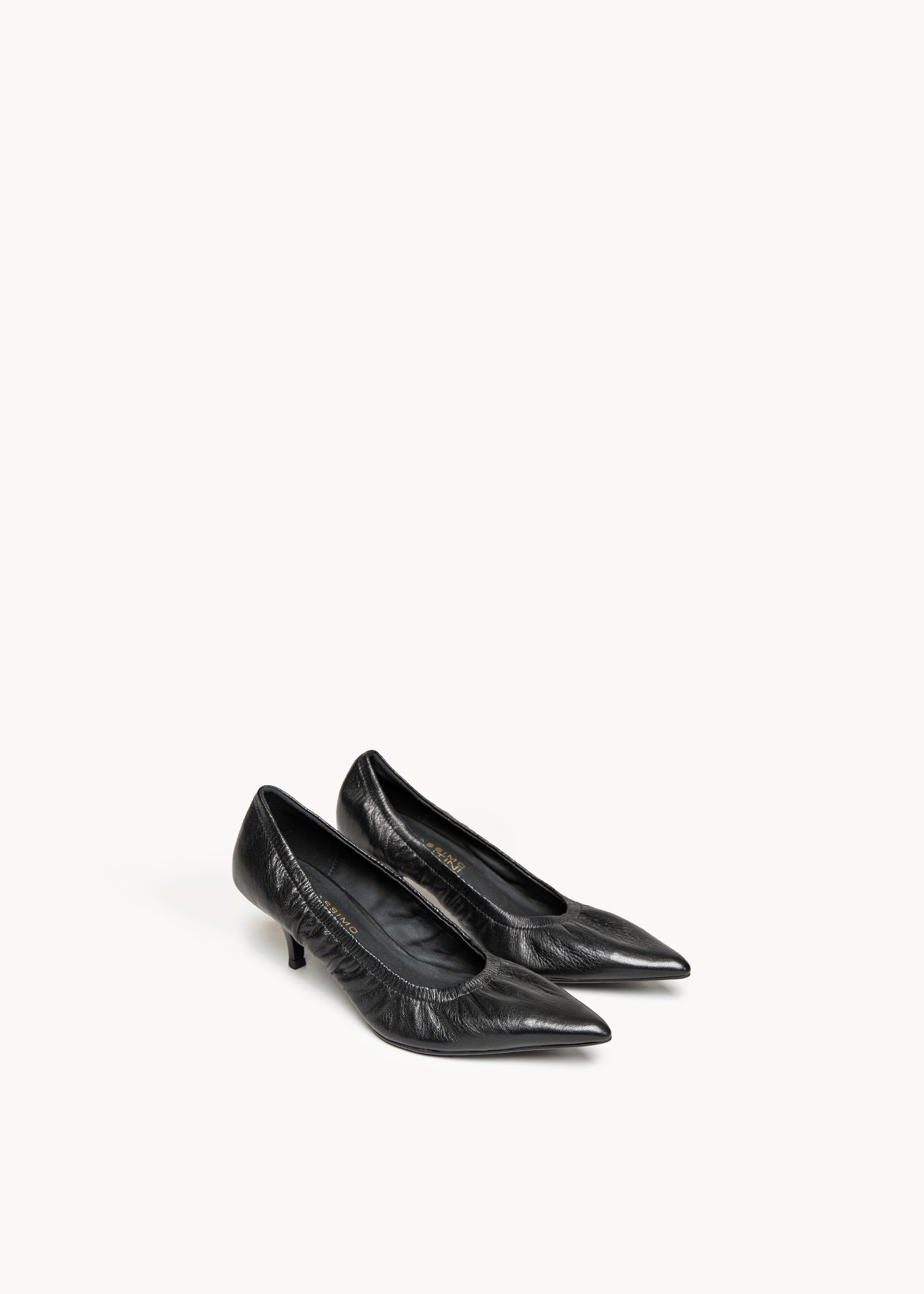 TAMSIN - DÈCOLLETÈ IN PELLE SOFT NERO INCHIOSTRO