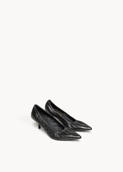 TAMSIN - DÈCOLLETÈ IN PELLE SOFT NERO INCHIOSTRO