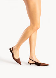 TENZIN - SLINGBACK FONDENTE IN RASO