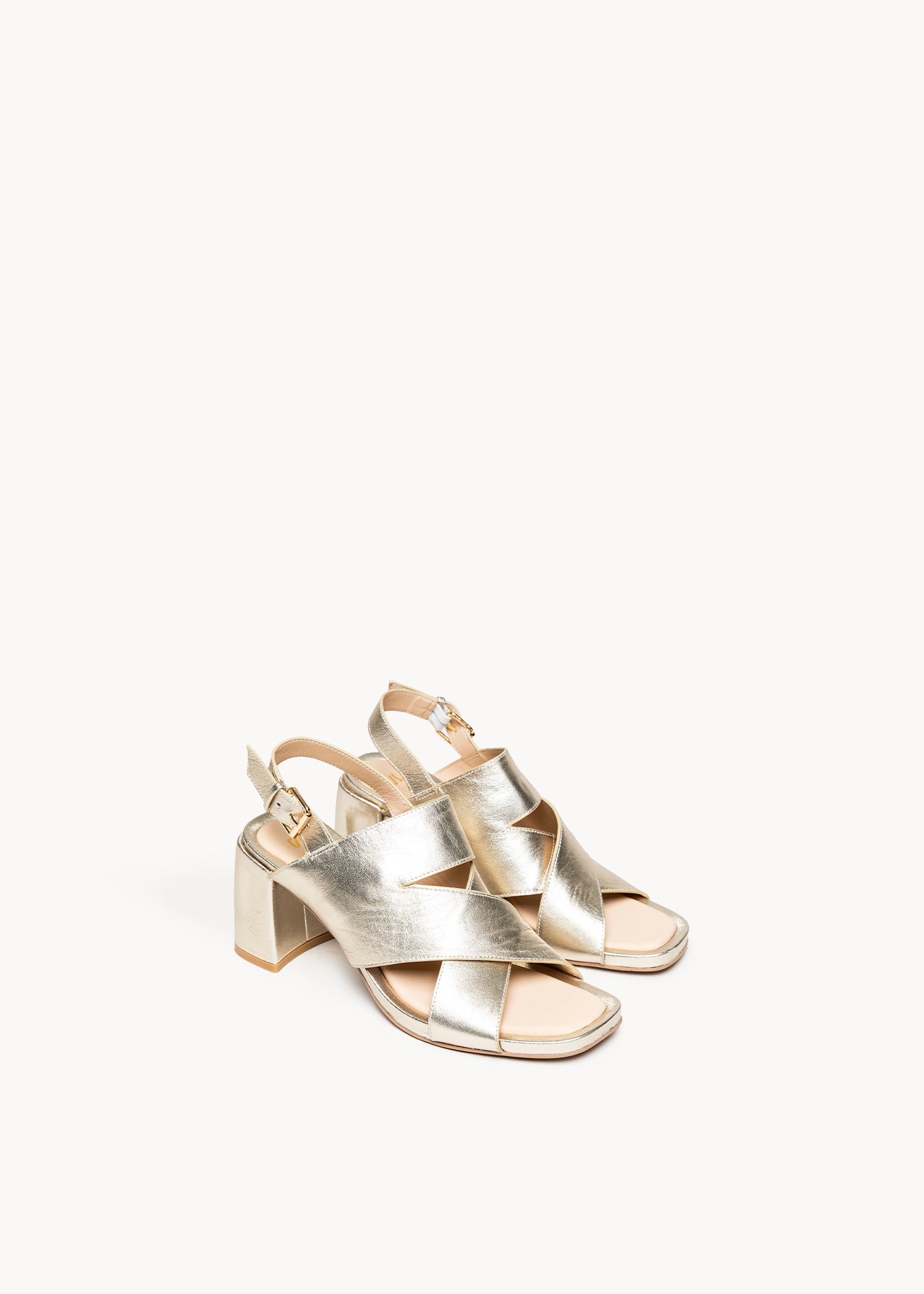 TALLULAH - CHAMPAGNE GOLD LEATHER SANDALS