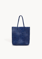 LIMITED 002  - ROYAL BLUE WOVEN LEATHER BAG