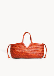 TYDE  - BITTER ORANGE SMALL WOVEN LEATHER BAG