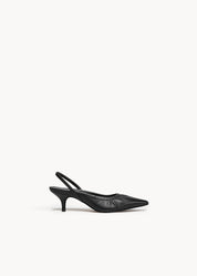 TILLY - BLACK INK LEATHER SLINGBACK