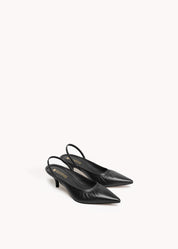 TILLY - BLACK INK LEATHER SLINGBACK
