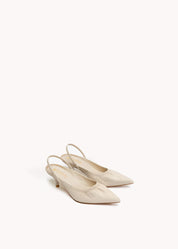 TILLY - VANILLA LEATHER SLINGBACK