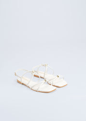 RITA - WHITE GLADIATOR SANDALS
