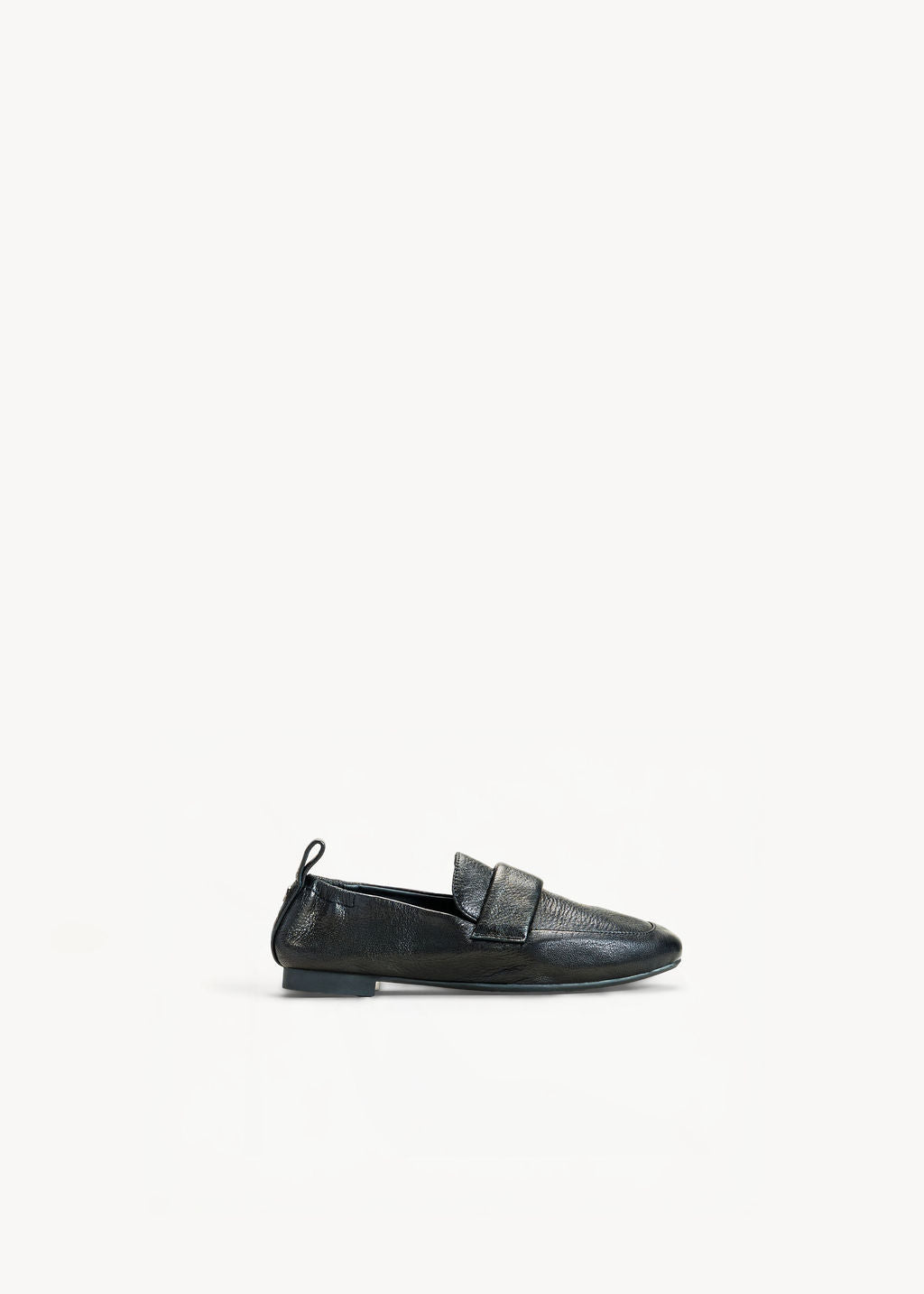 SOFIE - BLACK INK LEATHER LOAFERS