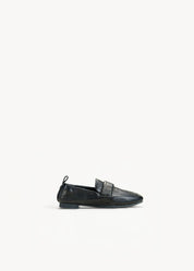 SOFIE - BLACK INK LEATHER LOAFERS
