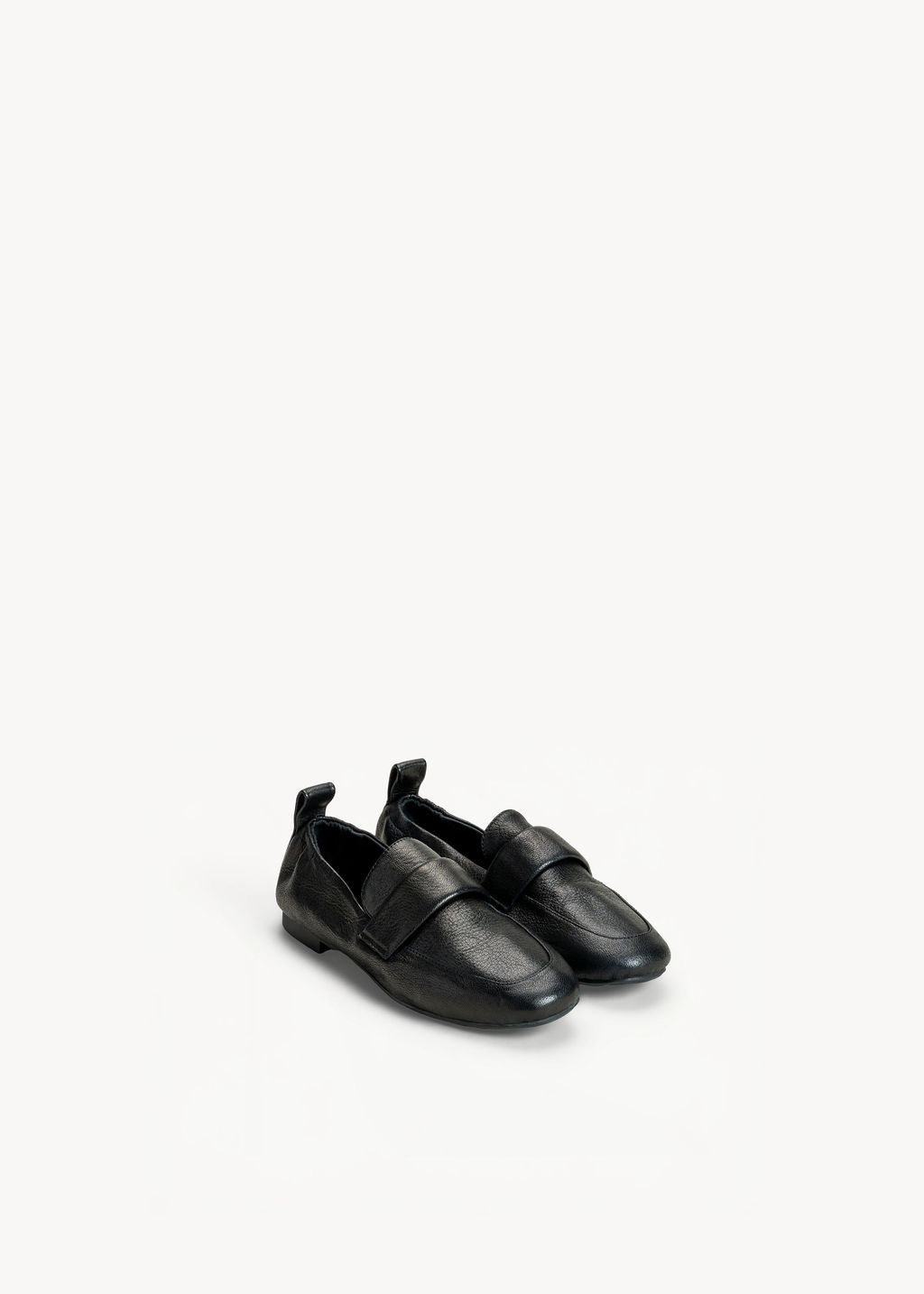 SOFIE - BLACK INK LEATHER LOAFERS