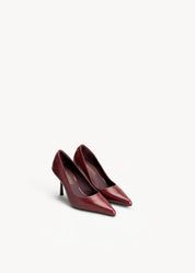 SATINE - WINE LEATHER DECOLLETÈ
