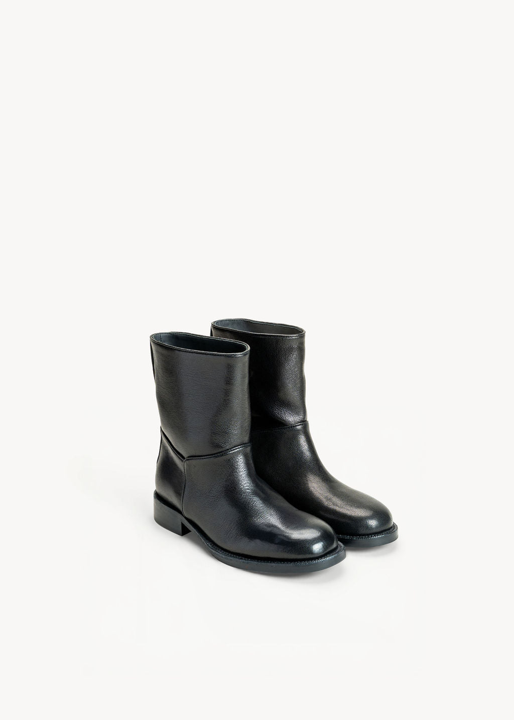 SOLEA - STIVALETTO NERO INCHIOSTRO IN PELLE