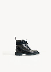 SHANTI - STIVALETTO NERO INCHIOSTRO IN PELLE
