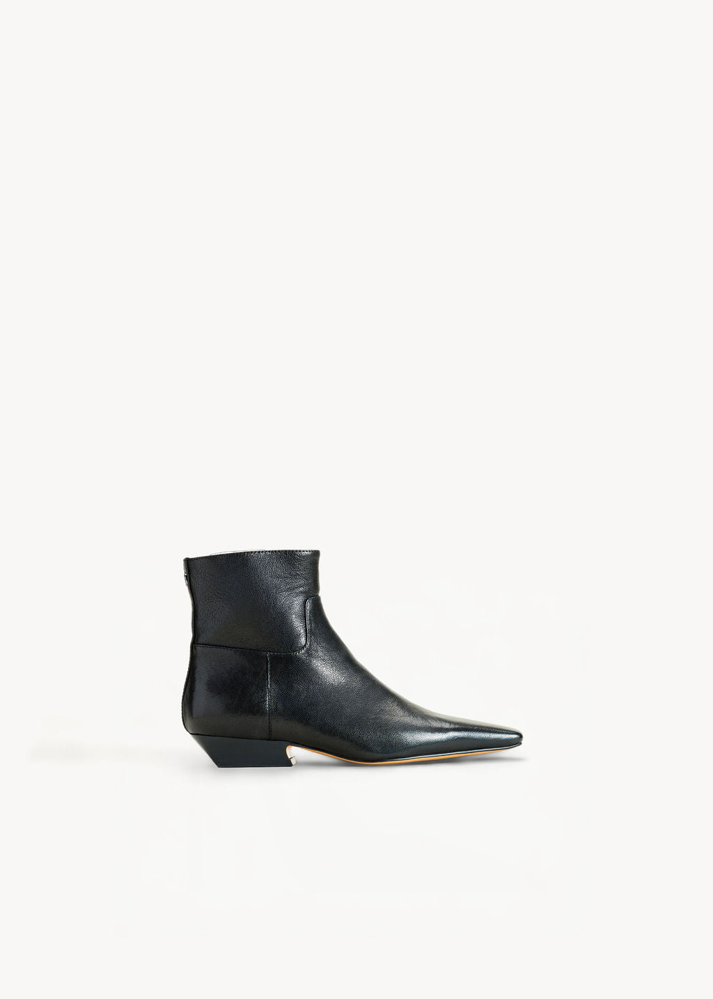 SUNA - STIVALETTO NERO INCHIOSTRO IN PELLE