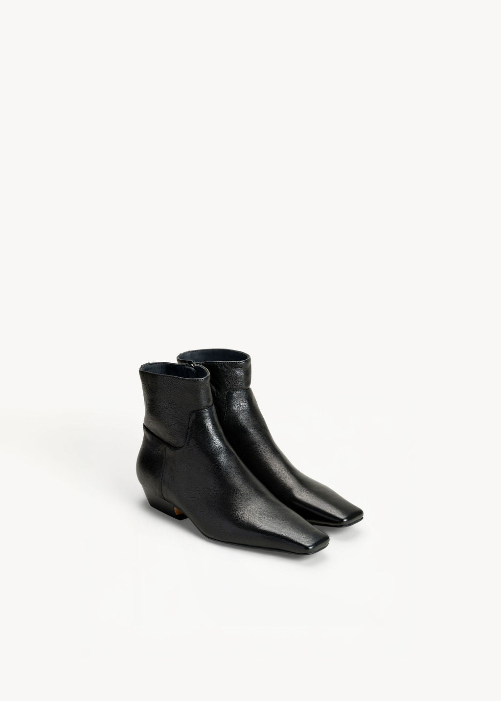 SUNA - STIVALETTO NERO INCHIOSTRO IN PELLE