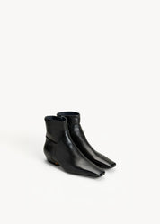 SUNA - STIVALETTO NERO INCHIOSTRO IN PELLE