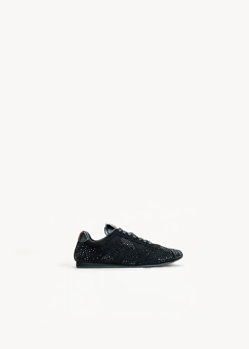 SIRI - SNEAKERS NERO INCHIOSTRO CON CRISTALLI