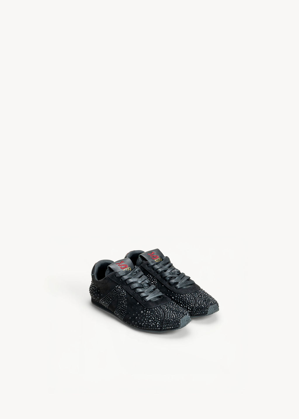 SIRI - SNEAKERS NERO INCHIOSTRO CON CRISTALLI