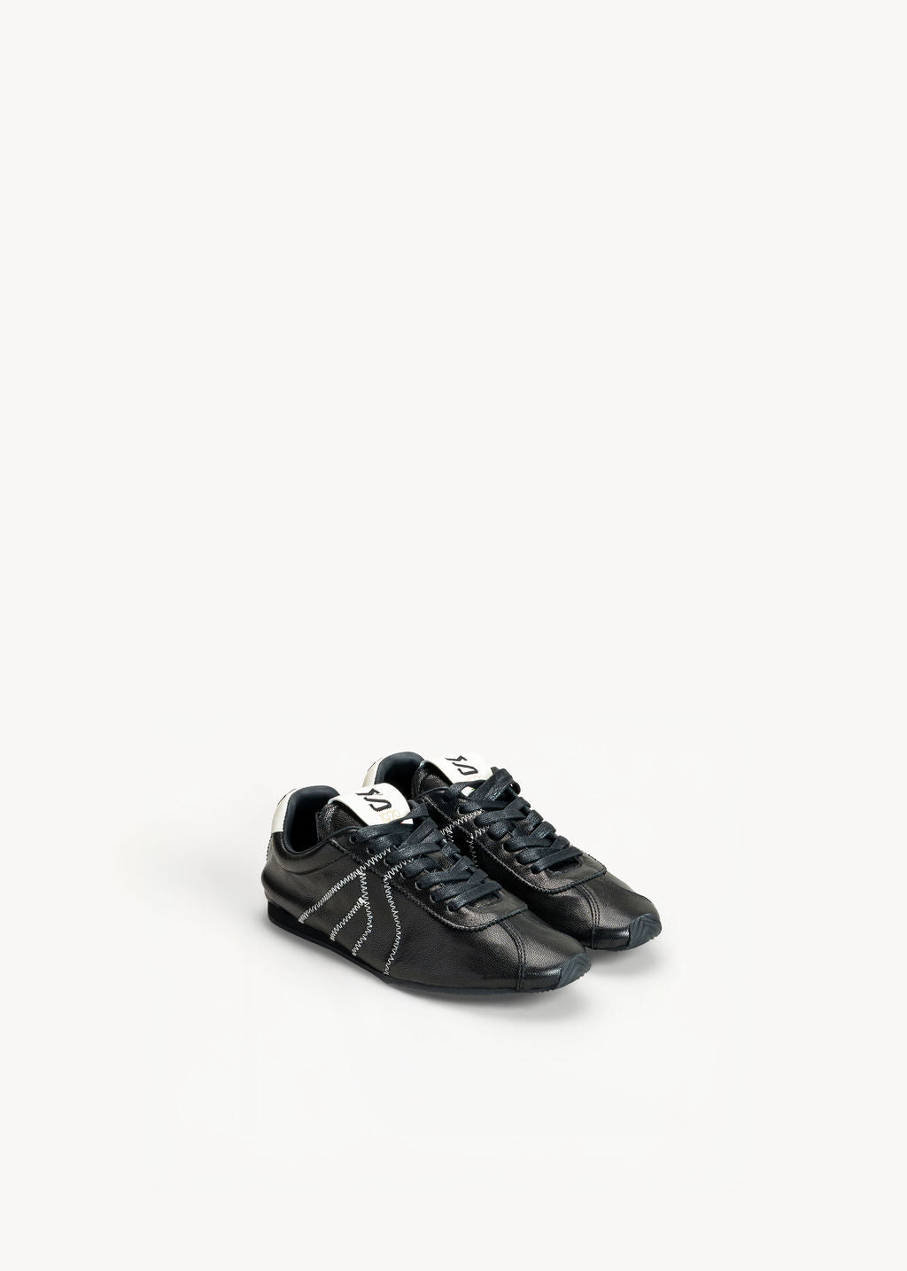 SOLE - SNEAKERS NERO INCHIOSTRO IN PELLE