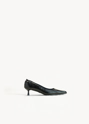 SUSAN - BLACK LEATHER DECOLLETE'