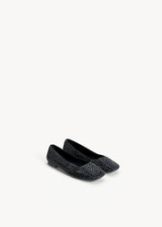 STAR - BALLERINA NERO INCHIOSTRO CON CRISTALLI